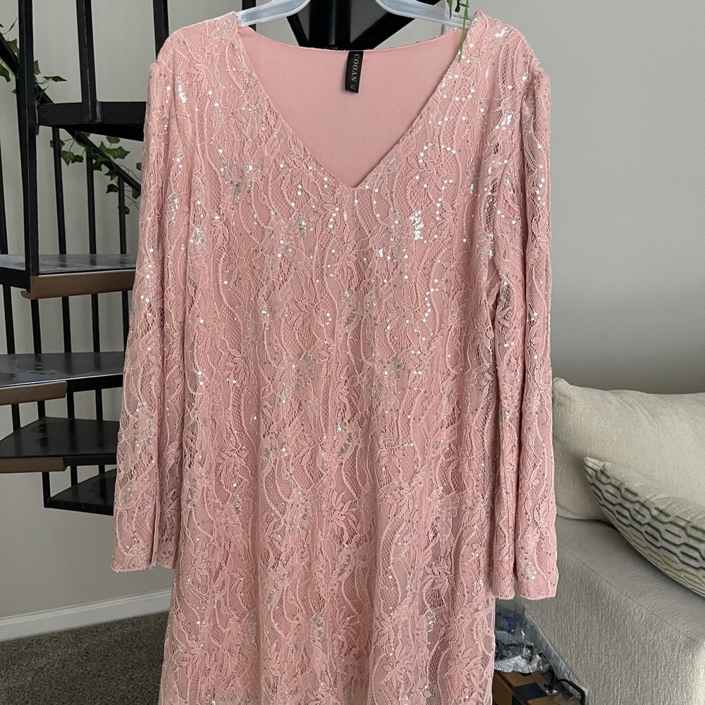 Pink shimmery dress